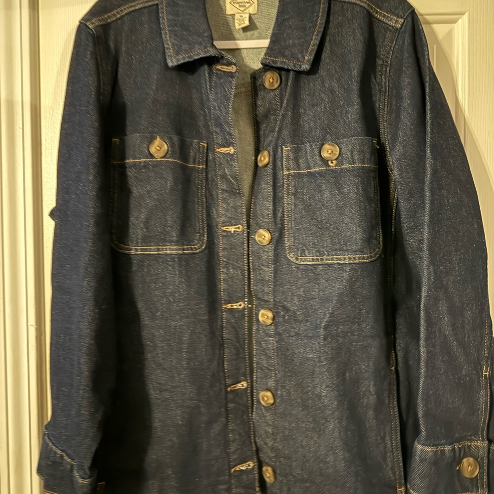Heavy Denim Button-Up Jacket